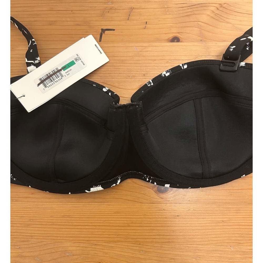 *NWT* DKNY SWIM Graphic Print Underwire Balconette Bikini Top L Modern Resort - Picture 7 of 9
